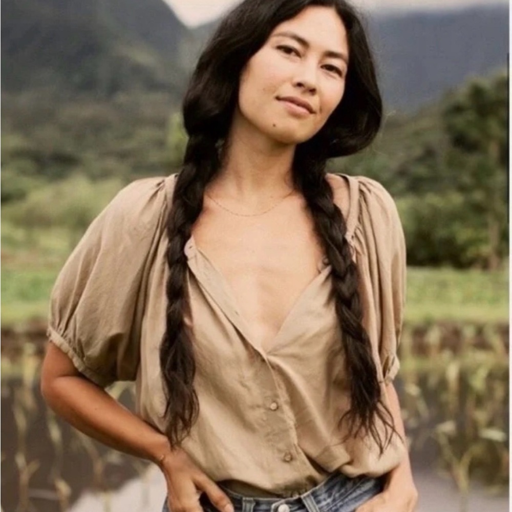 Doen June Top in Driftwood